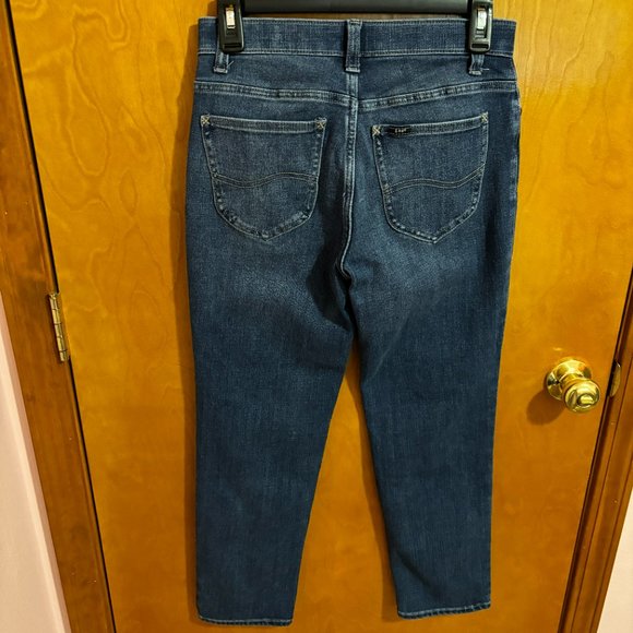 Lee Slim Fit Straight Leg Mid Rise Stretch Denim Jeans‎ Women's Size 4 Petite - Picture 10 of 16